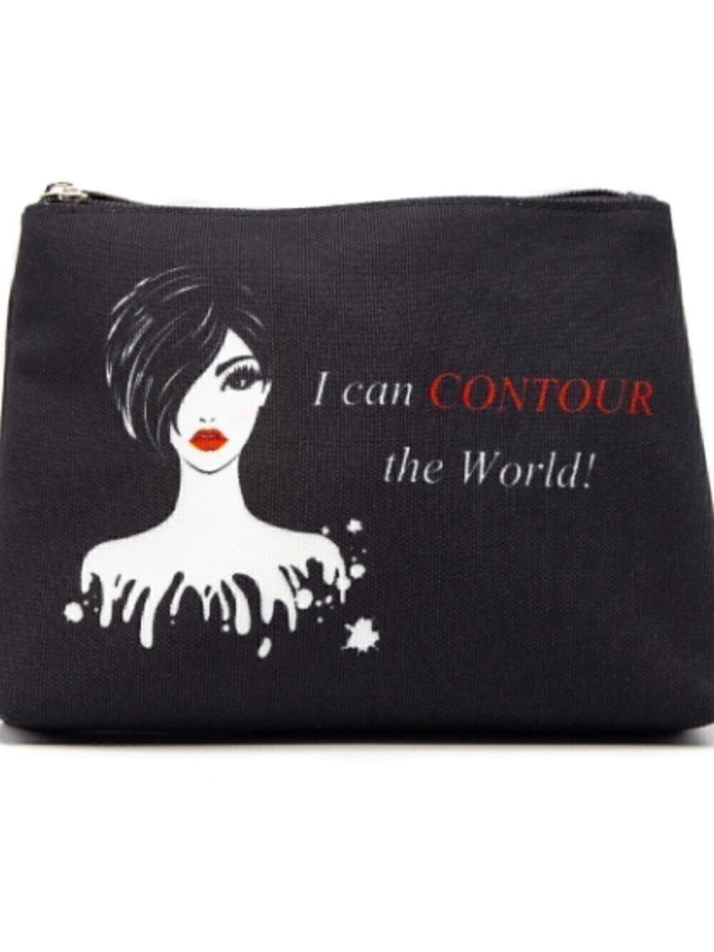 Contour the World Canvas Cosmetic bag